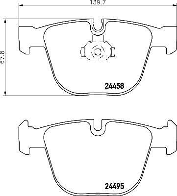 TEXTAR Колодки задние X5(E70)/X6(E71) xDrive50i/M-Type (34216783555, 2445801)