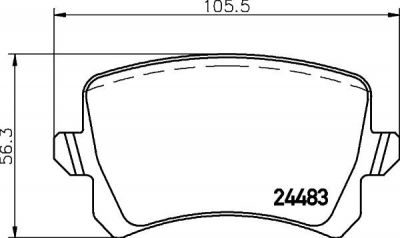 Textar 2448381 комплект тормозных колодок, дисковый тормоз на VW PASSAT Variant (3C5)