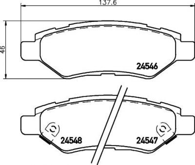 Textar 2454601 комплект тормозных колодок, дисковый тормоз на CADILLAC CTS