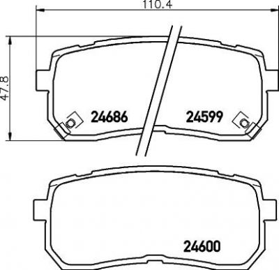 TEXTAR Колодки задние HYUNDAI H-1/Grand Starex 07- (2459901)