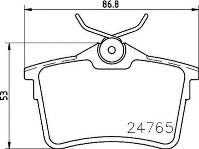 TEXTAR Колодки задние CITROEN/PEUGEOT (2476501)