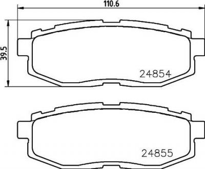 TEXTAR Колодки задние SUBARU Tribeca B9 3.0 01/05-> (2485401)