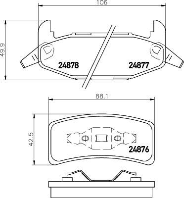 Textar 2487601 комплект тормозных колодок, дисковый тормоз на CHEVROLET LUMINA купе