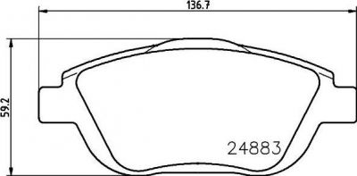 TEXTAR Колодки торм. CITROEN C3 09> перед.к-т (2488301)