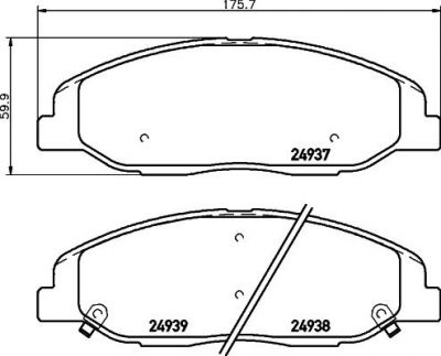 Textar 2493701 комплект тормозных колодок, дисковый тормоз на CADILLAC CTS