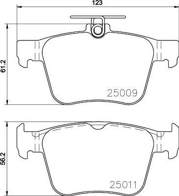 Textar 2500901 комплект тормозных колодок, дисковый тормоз на VW TOURAN (5T1)