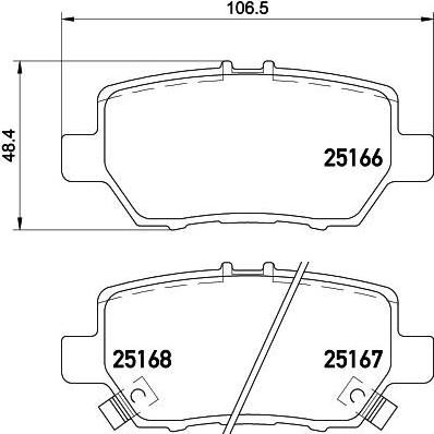 Textar 2516601 комплект тормозных колодок, дисковый тормоз на HONDA LEGEND IV (KB_)