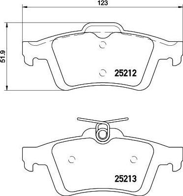 Textar 2521281 комплект тормозных колодок, дисковый тормоз на FORD TOURNEO CONNECT / GRAND TOURNEO CONNECT Kombi