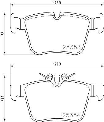 Textar 2535301 комплект тормозных колодок, дисковый тормоз на MERCEDES-BENZ C-CLASS (W205)