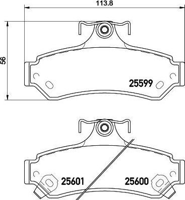 Textar 2559901 комплект тормозных колодок, дисковый тормоз на TOYOTA CAMRY седан (AVV5_, XV5_)