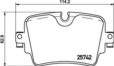 Textar 2574201 комплект тормозных колодок, дисковый тормоз на JAGUAR F-TYPE кабрио (QQ6_)