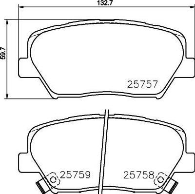 Textar 2575701 комплект тормозных колодок, дисковый тормоз на KIA CARENS IV