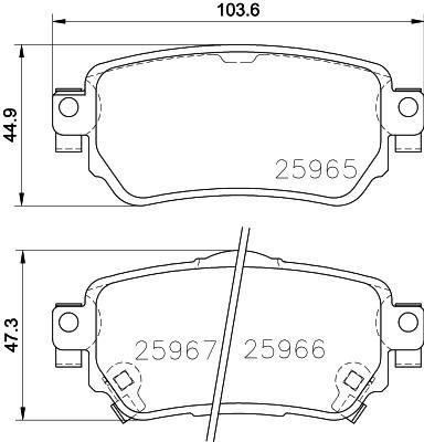 Textar 2596501 комплект тормозных колодок, дисковый тормоз на NISSAN QASHQAI (J11, J11_)