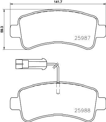 Textar 2598701 комплект тормозных колодок, дисковый тормоз на FIAT DUCATO фургон (250, 290)