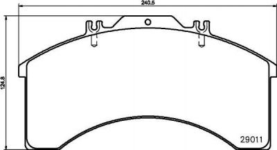 TEXTAR Колодки дисковые 29011 241x125x25 IVECO Eurostar 440E38 (29011, 2901105)