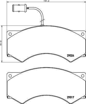 Textar 2901704 комплект тормозных колодок, дисковый тормоз на IVECO Zeta