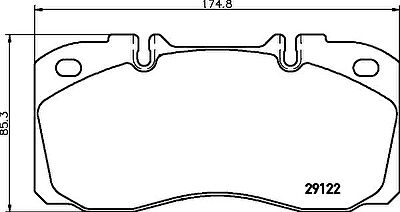 TEXTAR Колодки дисковые 29122 174,8x85,3x22 IVECO (29122, 2912204)