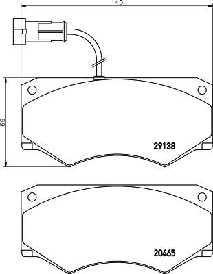 Textar 2913801 комплект тормозных колодок, дисковый тормоз на IVECO DAILY II автобус