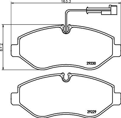 Textar 2922902 комплект тормозных колодок, дисковый тормоз на NISSAN CABSTAR