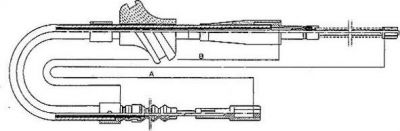 Textar 44001400 трос, стояночная тормозная система на AUDI 100 Avant (44, 44Q, C3)