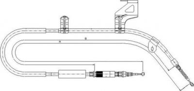Textar 44006400 трос, стояночная тормозная система на AUDI A6 Avant (4B5, C5)