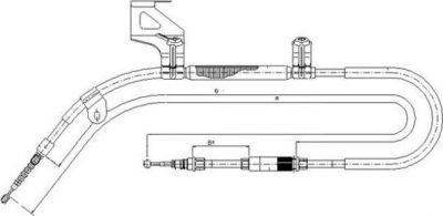 Textar 44007100 трос, стояночная тормозная система на SKODA SUPERB (3U4)