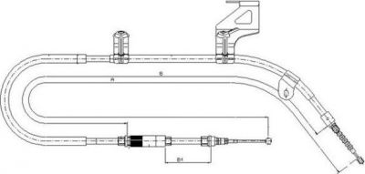 Textar 44007200 трос, стояночная тормозная система на SKODA SUPERB (3U4)