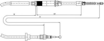 Textar 44044600 трос, стояночная тормозная система на VW PASSAT Variant (3B6)