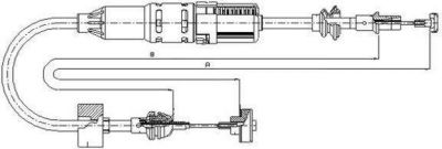 Textar 58002500 трос, управление сцеплением на VW POLO CLASSIC (6KV2)