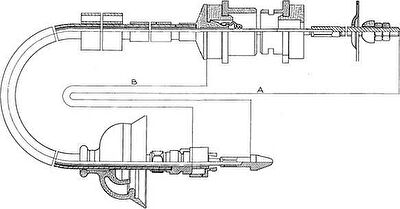 Textar 58009600 трос, управление сцеплением на PEUGEOT 405 I Break (15E)