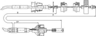 Textar 58010500 трос, управление сцеплением на PEUGEOT 306 (7B, N3, N5)