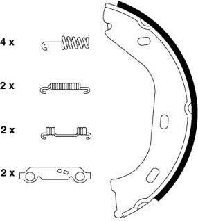 Textar 91025900 комплект тормозных колодок, стояночная тормозная с на MERCEDES-BENZ S-CLASS (W126)