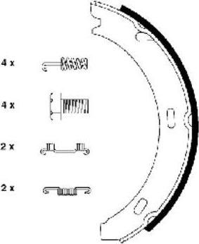 TEXTAR * Колодки торм.бараб. MB W201, W124, W202, W210 (91032800)