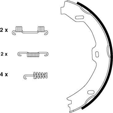 TEXTAR Колодки торм.бараб. MB W211 (91058800)