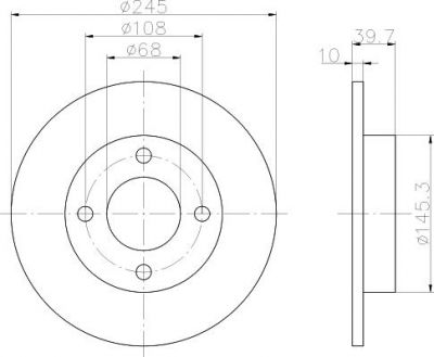 Textar 92026300 тормозной диск на AUDI 90 (81, 85, B2)