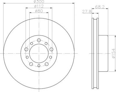 Textar 92032500 тормозной диск на MERCEDES-BENZ S-CLASS (W126)