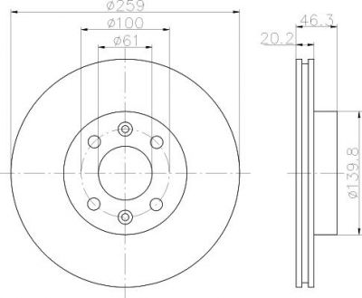 Textar 92036400 тормозной диск на RENAULT 25 (B29_)