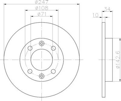 Textar 92048200 тормозной диск на PEUGEOT 405 II Break (4E)