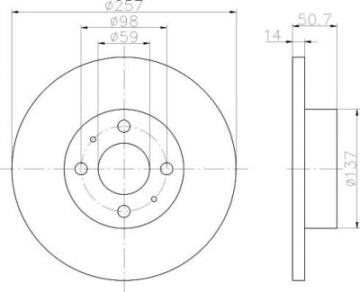 Textar 92053200 тормозной диск на FIAT CROMA (154)