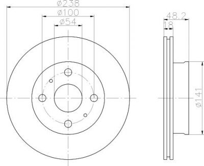 Textar 92055800 тормозной диск на TOYOTA COROLLA Compact (_E9_)