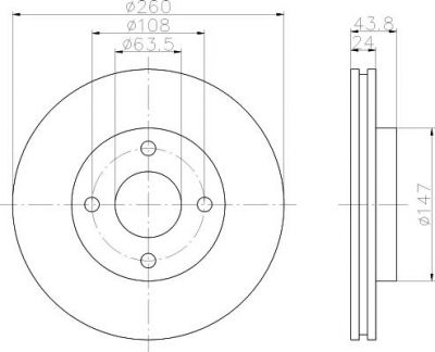 Textar 92064300 тормозной диск на FORD ESCORT VII (GAL, AAL, ABL)