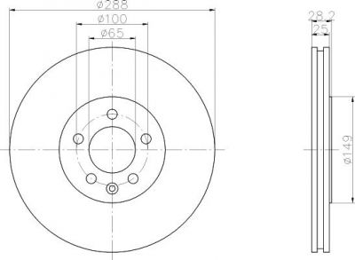 Textar 92072800 тормозной диск на VW GOLF III (1H1)