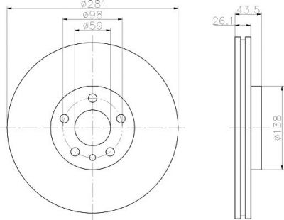 Textar 92074003 тормозной диск на PEUGEOT EXPERT фургон (222)