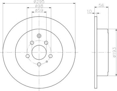 Textar 92074100 тормозной диск на CITROEN EVASION (22, U6)