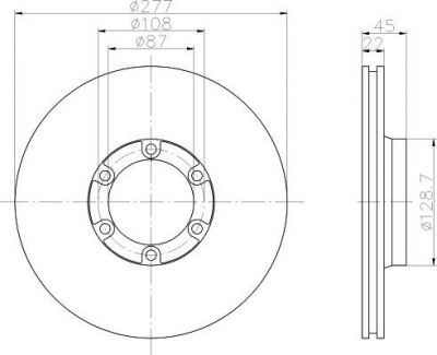 Textar 92074600 тормозной диск на MITSUBISHI L 300 фургон (P0_W, P1_W, P0_V, P1_V, P_2V, P2_W)