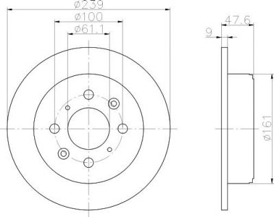 Textar 92077900 тормозной диск на HONDA CIVIC VI Hatchback (EJ, EK)