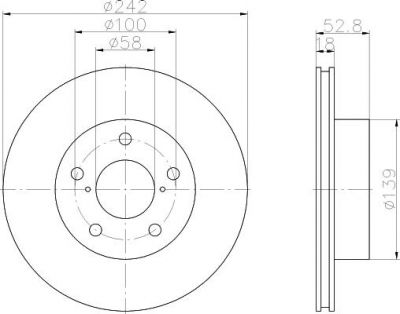 Textar 92081800 тормозной диск на SUBARU IMPREZA купе (GFC)