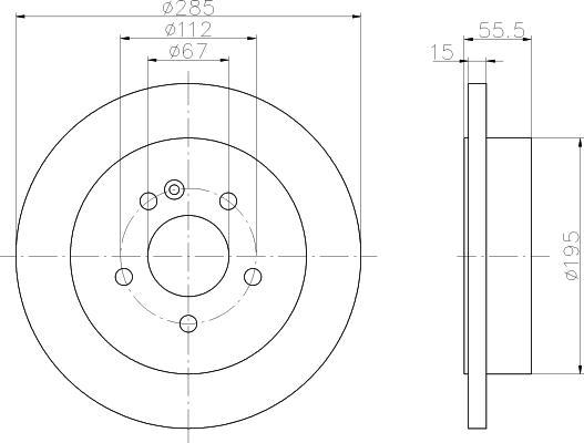 Textar 92090003 тормозной диск на MERCEDES-BENZ M-CLASS (W163)