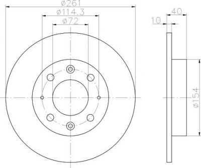 Textar 92104300 тормозной диск на KIA CARENS II (FJ)