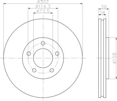 Textar 92108200 тормозной диск на CHRYSLER VOYAGER III (GS)